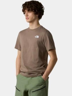 The North Face M Ss Box Nse Tee férfi rövid ujjú póló barna színben 1