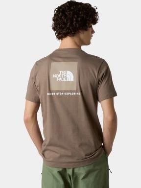 The North Face M Ss Box Nse Tee férfi rövid ujjú póló barna színben 3