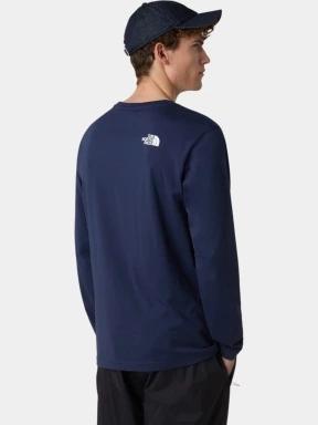 The North Face M L/S Simple Dome Tee férfi hosszú ujjú póló sötétkék színben 3