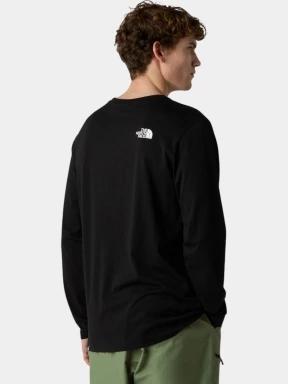 The North Face M L/S Simple Dome Tee férfi hosszú ujjú póló fekete színben 3