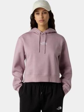 The North Face W Essential Crop Hoodie női kapucnis pulóver lila színben 1