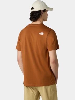 The North Face M Ss Easy Tee férfi rövid ujjú póló barna színben 3
