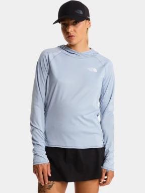 The North Face W Sunriser Hoodie női hosszú ujjú sport póló világoskék színben 1