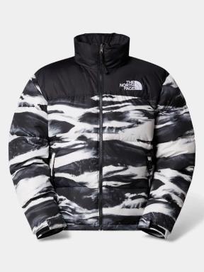 The North Face M 1996 Retro Nuptse Jacket -Print férfi pehelykabát fekete színben 1