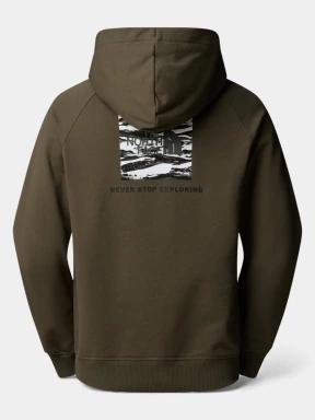 The North Face M Box Nse Edge Of Light Infill Raglan Ho férfi kapucnis pulóver zöld színben 3