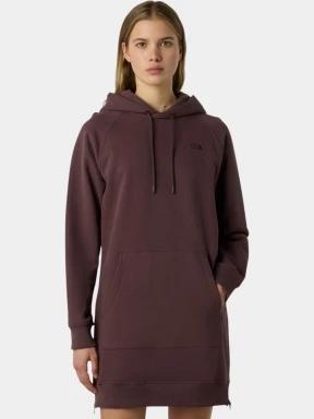 The North Face W Relaxed Hooded Dress női pulóverruha bordó színben 1