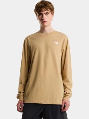 The North Face M Evolution Simple Dome Regular Long Sle férfi hosszú ujjú póló barna színben 1
