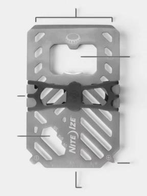 Niteize Financial Tool® Multi Tool Wallet pénztárca szürke színben 3