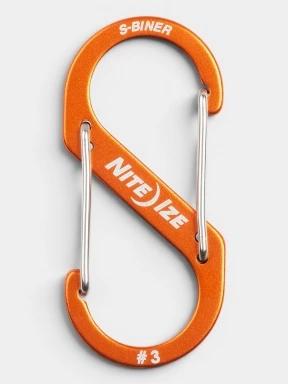 Niteize S-Biner® Aluminum Dual Carabiner #3 karabiner narancssárga színben 1