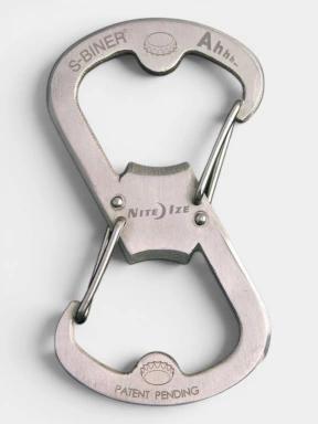 Niteize Ahhh...™ Stainless Bottle Opener karabiner szürke színben 1