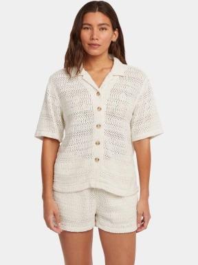 O'Neill O'Riginals Crochet Shirt női rövid ujjú ing homok színben 1