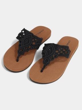 O'Neill Ditsy Crochet Sandals női flip flop papucs fekete színben 1