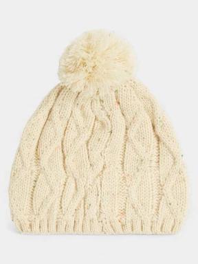 O'Neill Nora Beanie női bojtos sapka homok színben 3