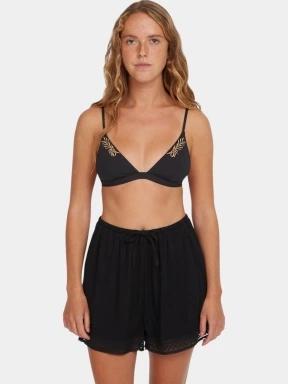 O'Neill Essentials Embroidery Shorts női rövidnadrág fekete színben 1