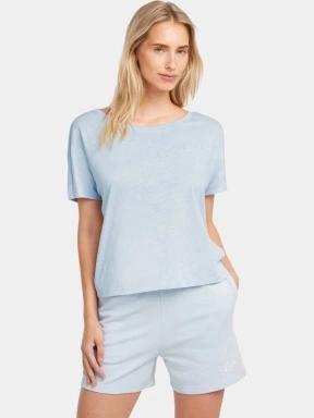 O'Neill Essentials O'Neill Script Scoop Neck T-Shirt női rövid ujjú póló világoskék színben 1