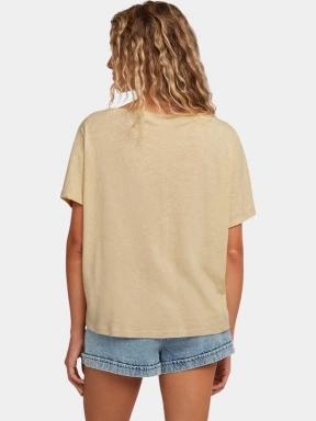 O'Neill Essentials O'Neill Script Scoop Neck T-Shirt női rövid ujjú póló homok színben 3