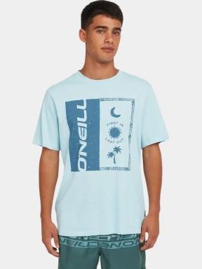 O'Neill O'Neill Front Print T-Shirt férfi rövid ujjú póló világoskék színben 3