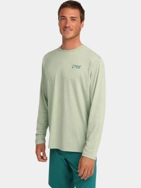 O'Neill O'Neill Hybrid Polygiene L/Slv T-Shirt férfi hosszú ujjú sport póló világoszöld színben 1