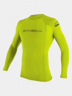 O'Neill Basic Skins L/S Rash Guard férfi hosszú ujjú lycra zöld színben 1