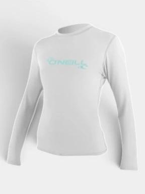 O'Neill Wms Basic Skins L/S Sun Shirt női hosszú ujjú lycra fehér színben 1