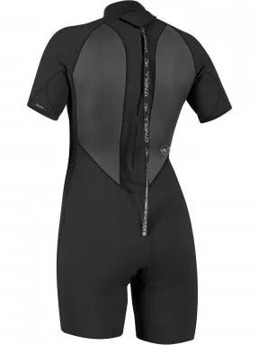 O'Neill Wms Reactor-2 2mm Back Zip S/S Spring női rövid ujjú neoprén ruha fekete színben 3
