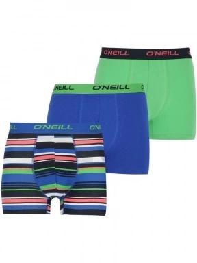 O'Neill Men boxer O'Neill stripes & plain 3-pack férfi alsónadrág multikolor színben 1