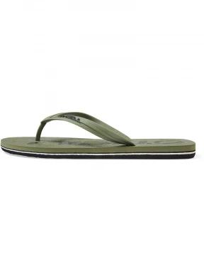 O'Neill Profile Logo Sandals férfi flip flop papucs oliva színben 3