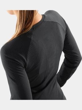 Salomon Sense Aero Seamless Tee W női hosszú ujjú sport póló fekete színben 3
