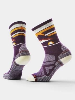 Smartwool Women's Hike Light Cushion Mountain Moon Crew Socks női túrazokni lila színben 1