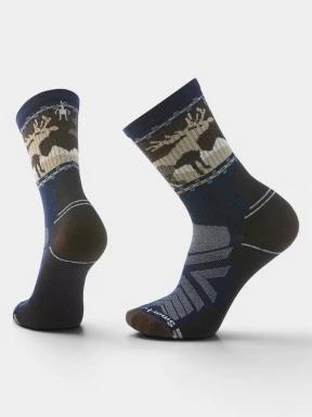 Smartwool Hike Light Cushion Mountain Moose Crew Socks túrazokni sötétkék színben 1