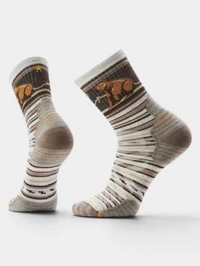 Smartwool Hike Targeted Cushion Bear Stripe Mid Cr Hike túrazokni barna színben 1
