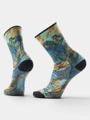 Smartwool Bike Zero Cushion Rugged Ride Print Crew sportzokni multikolor színben 1