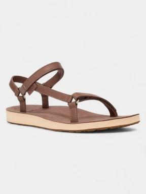 Teva Original Universal Slim Lea női szandál barna színben 1