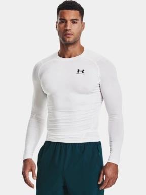 Under Armour UA HG Armour Comp LS férfi hosszú ujjú sport póló fehér színben 1