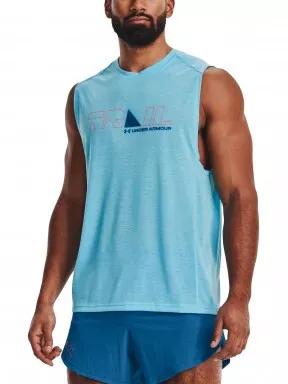 Under Armour UA Breeze 2.0 Trail Tank férfi atléta világoskék színben 1