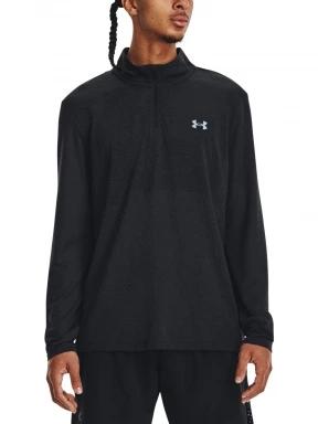 Under Armour UA Seamless Stride 1/4 Zip férfi pulóver fekete színben 1