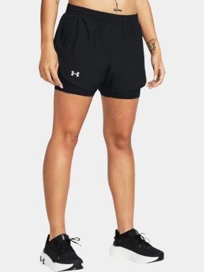 Under Armour UA Fly By 2-in-1 Shorts női sport rövidnadrág fekete színben 1