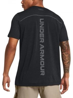 Under Armour UA Rush Seamless Novelty SS férfi rövid ujjú sport póló fekete színben 3