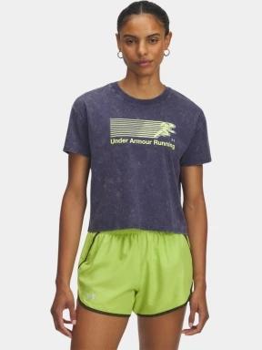 Under Armour UA Run Graphic SS 2 női rövid ujjú sport póló sötétkék színben 1