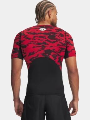 Under Armour UA HG Printed SS férfi rövid ujjú sport póló fekete színben 3