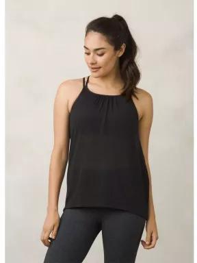 Prana Mika Strappy Top női ujjatlan sport póló fekete színben 1