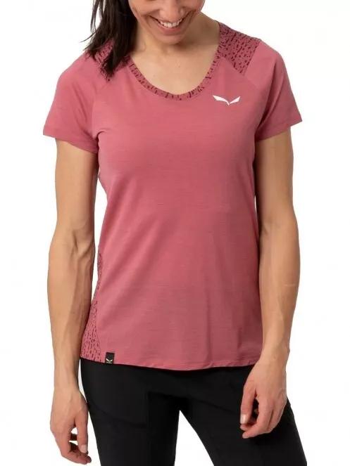Salewa Pure Salamander Am W T-Shirt női rövid ujjú póló rózsaszín színben 2