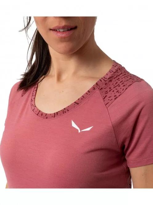 Salewa Pure Salamander Am W T-Shirt női rövid ujjú póló rózsaszín színben 4
