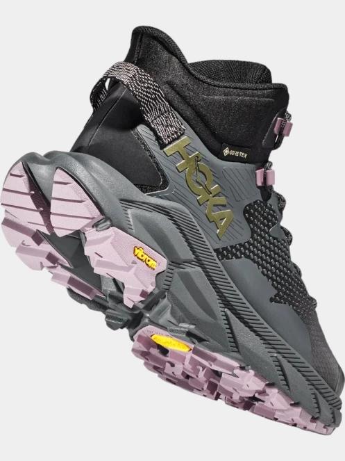 Hoka Trail Code GTX női túrabakancs szürke színben 5