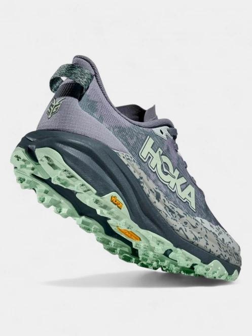 Hoka Speedgoat 6 női terepfutó cipő szürke színben 6