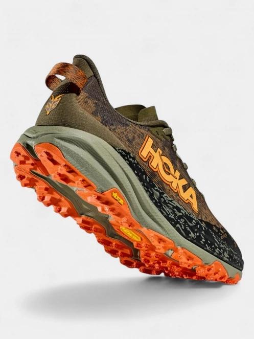 Hoka Speedgoat 6 WIDE férfi terepfutó cipő oliva színben 6