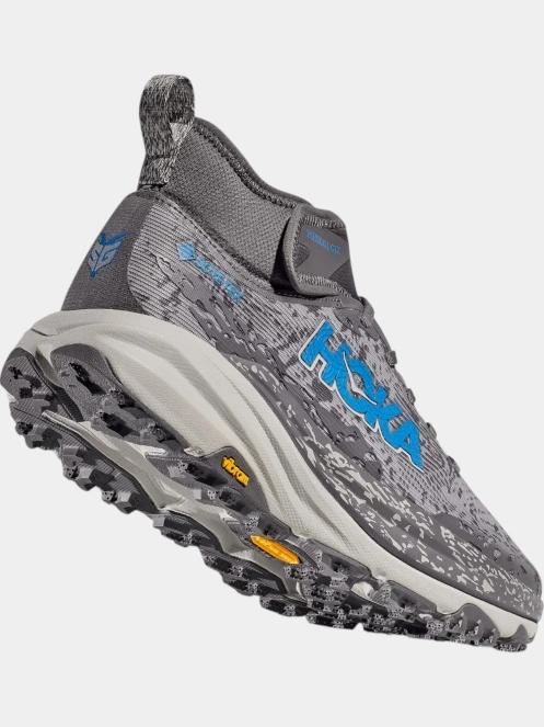 Hoka Speedgoat 6 Mid GTX férfi terepfutó cipő szürke színben 6