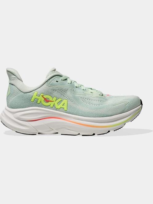 Hoka Clifton 10 női aszfalt futócipő világoszöld színben 4
