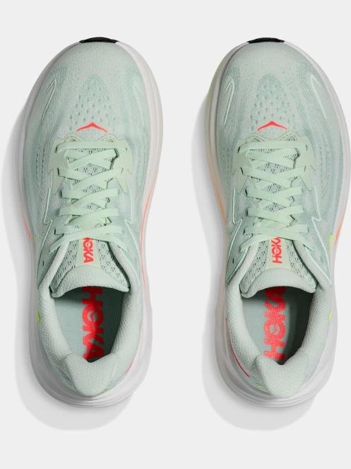 Hoka Clifton 10 női aszfalt futócipő világoszöld színben 8