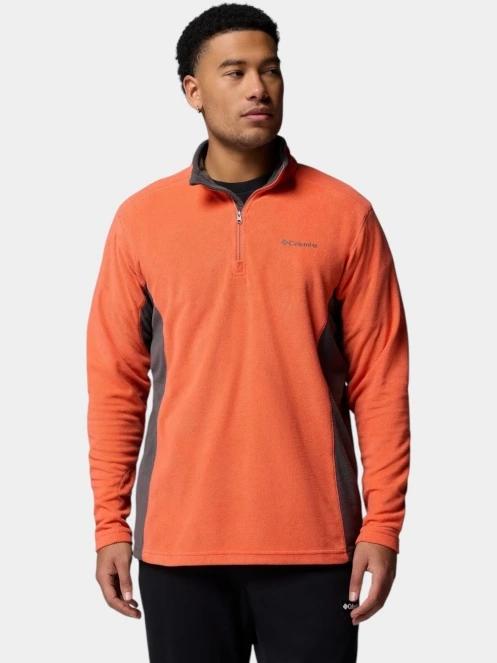 Columbia Klamath Range II Half Zip férfi polár pulóver narancssárga színben 2